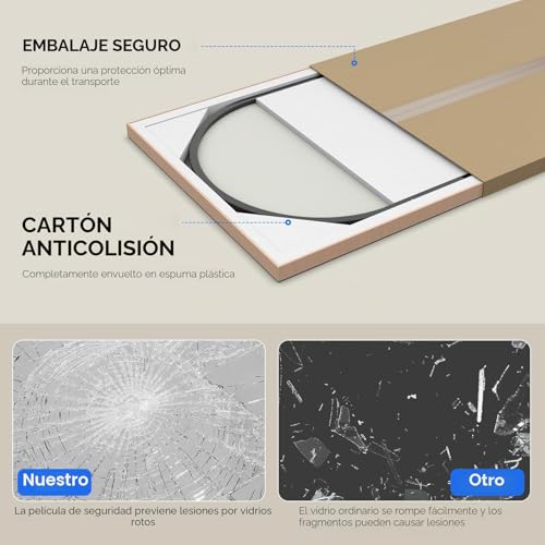 Miniatura 2 de Vortisys 165 X 60 Cm Espejo De Cuerpo Entero, Cristal Templado, Espejo Arqueado Con Soporte, Marco De Aleación De Aluminio, Para Dormitorio, Salón, Vestuario