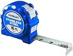 Komelon SS116SS Gripper Stainless Steel Measuring Tape, 16-Foot