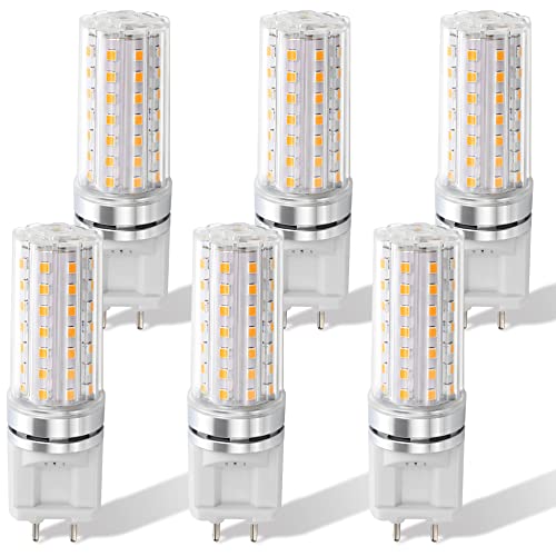 TPMAFF G12 LED Leuchtmittel 6 Stück 3000K Warmweiß G12 Birnen Lampen G12 Bi-Pin Maisglühbirne 10 Watt 1500 Lumen LED G12-Glühlampe für 100W Halogen-Metalldampflampe Ersatz, 85-265V (Nicht Dimmbar)
