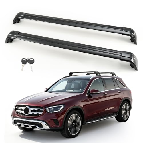 CRMDF Lockable Roof Rack Cross Bars for Mercedes Benz GLC 2016-2022