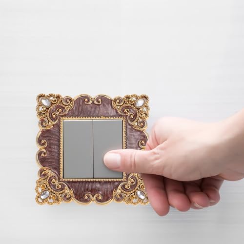 Cubierta para interruptor de luz de decoración acrílica dorada Veemoon 8