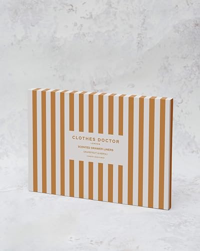 Scented Drawer Liners Infused with Essential Oils - 6 Large Sheets (58cm x 40cm) | Natural Moth Repellent & Freshener | Plastic-Free Vegan Cruelty-Free Recyclable Packaging | Made in Britain