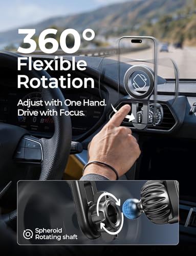 LISEN MagSafe Car Mount—Magnetic Vent Mount with 22-Magnet Grip — view 6