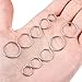 Dyknasz 10PCS 16G Surgical Steel Hinged Clicker Segment Septum Lip Nipple Ring Hoop Cartilage Tragus Helix Sleeper Earrings Piercing Jewelry for Women Men 8mm 10mm 12mm 14mm 16mm Silver
