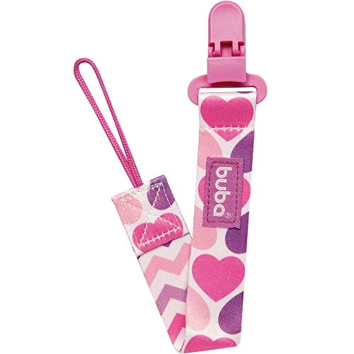 Prendedor de Chupeta Corações Buba Roxo/Rosa Prendedor de Chupeta Corações Buba Roxo/Rosa