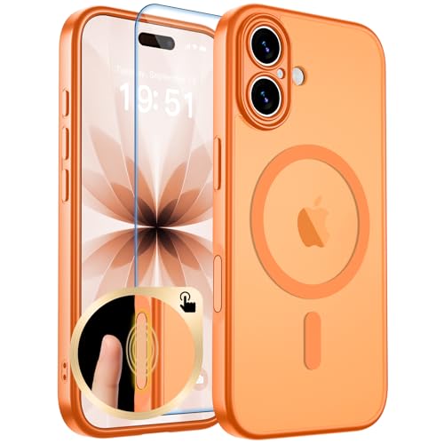 zapica Magnetic for iPhone 17 Case, Starry Orange