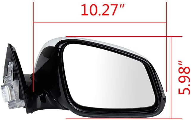 Rearview Side Door Mirror, Power Adjust/Fold, Heated, Amber Turn Signal, Blind Spot Monitor, 5-Pins Fits for BMW 2015-2020 F32 428i 435i 440i, OEM 51167285217 (Left) / 51167285218 (Right)