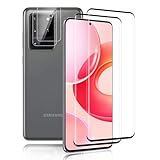 Carantee Schutzfolie für Panzerglas für Samsung Galaxy S20 Ultra Panzer Schutz Glas, Hohe Empfindlichkeit, 2+2 Stück HD Klar Kameraschutz Folie für S20 Ultra Schutzglas Displayschutz, 9H Panzerfolie