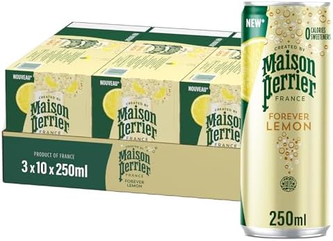 Maison Perrier Forever Sparkling Water Lemon Pack of 30x250 ml Ca...