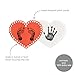 Pearhead Valentine's Day Baby Clean-Touch Ink Pad Set, No Mess Handprint and Footprint Maker, Baby's First Valentine, 2 Heart Print Cards