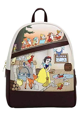 Loungefly Disney Snow White and Seven Dwarfs Multi Scene Womens Double Strap Shoulder Bag Purse