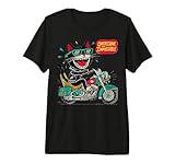 black cat running on motorcycle Premium Tri-blend T-Shirt