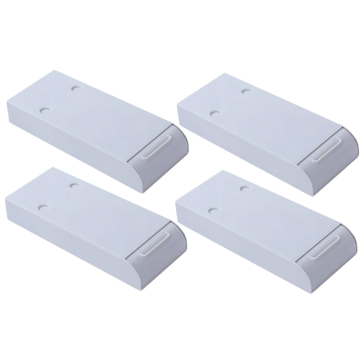 4 piezas Caja de Almacenamiento Bajo Escritorio Organizador Adhesivo para Utensilios de Oficina Diseño de Cajón Caja de Almacenamiento de Material Escolar y Accesorios Color Gris