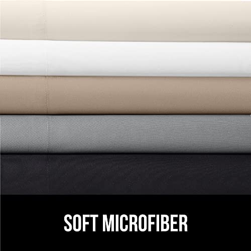 Gorilla Grip Fitted Stay In Place Queen Bed Sheet, Extra Deep Pocket Sheets, Soft Breathable Lightweight Microfiber, All Around Elastic Bottom, Oeko-Tex, Wrinkle, Fade, And Shrink Resistant, White #TOP3