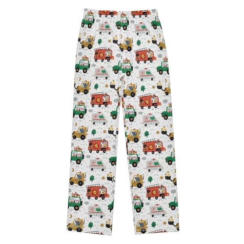 ZZXXB Frog Driving Boys Long Pants Soft Trousers Elastic Waist Kids Lounge Bottoms with Pockets S-XL