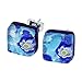 Glass Of Venice Murano Glass Venetian Reflections Square Stud Earrings - Aqua Blue