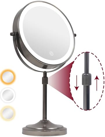 My Flexible Mirror 10x Magnifying, 7" Round Vanity Mirror With Strong Suction Cups, As Seen On TV
