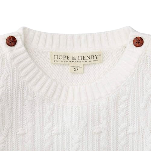 Image of Hope & Henry Girls Cable Front Pullover Sweater