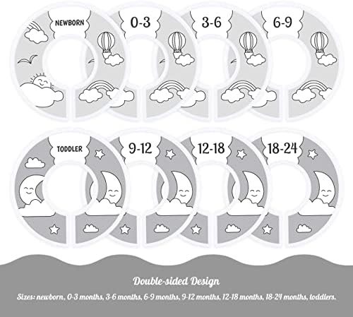 ilauke 20 Pack Kids Velvet Hangers, Childrens Coat Hangers, Ultra Thin No Slip Clothes Hangers with 8 Pcs Baby Clothing Dividers Beige