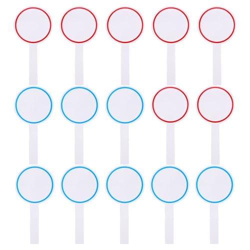 ROMISBABA Lot de 24 Tableaux de Score Portables 10X20 CM à Surface Blanche Effaçable à Sec Ardoises Légères Réutilisables pour Votes Compétitions et Évaluations Scolaires avec Cercles
