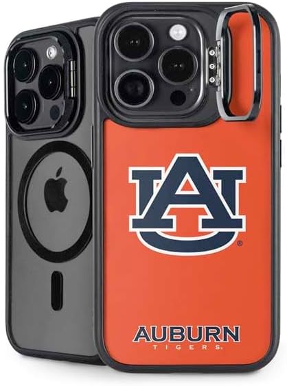 Skinit Kickstand Phone Case Compatible with iPhone 15 Pro - Officially Licensed Auburn University Tigers Outline Design