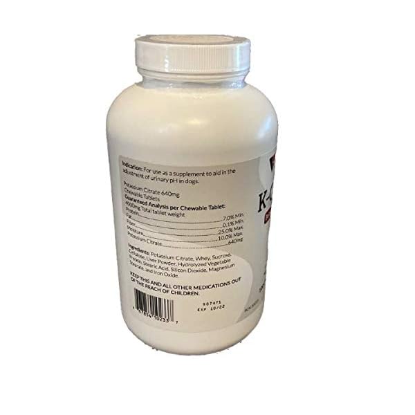 V.E.T. Pharmaceuticals K-CIT-V Potassium Citrate Chewable Tablets for Dogs - 100 ct.