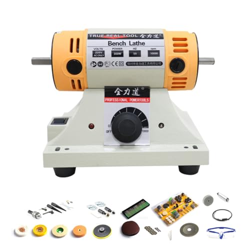 CHAOFLIGHT Jewelry Polishing Machine 10,000Rpm, Adjustable Speed Multifunctional Bench Grinder Sander Electric Chisel Carving Tool Set for Jewelry Making,Woodcraft, Manual DIY​