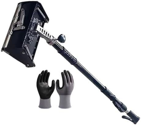 Adjustable Drywall Taping Tool, Professional Finishing Box with Retractable Rod (42-65 in) - Flat Drywall Finishing Tools for Perfect Angles and Seamless Results