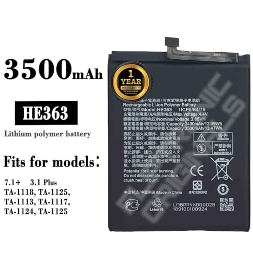 Image of HE363 Battery for Nokia 8.1 X7 3.1 Plus TA-1119 TA-1128 TA-1099 TA-1113 TA-1115 TA-1131 TA-1121 TA-1225 TA-1125 TA-1113 TA-1117 Battery with 1 Year Warranty ****(X160)