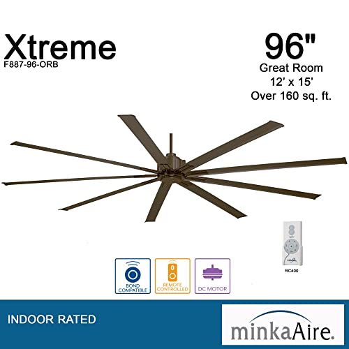 Minka Aire Xtreme 96" Big Ceiling Fan In Oil Rubbed Bronze Finish #TOP2