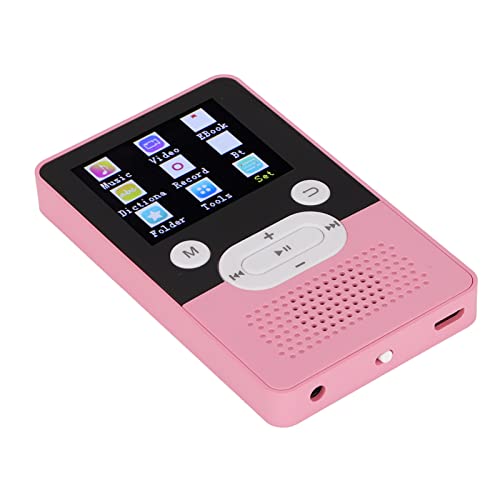 Lecteurs MP3 MP4, Lecteur de Musique Bluetooth, Enregistreur Vocal Numérique avec écran Couleur de 1,8 Pouces, Son sans Perte, Prise en Charge du Livre électronique, Chronomètre(Rose + 4 Go)