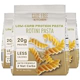 Rotini Keto Protein Pasta Noodles, Low Carb, High Fiber - Plain 3-Pack