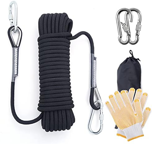 ZRGJD Climbing Rope 10mm 32ft Escape Rope for Outdoor Ice Climbing Equipment Eascape Rope 10M Rappelling Rope with Cloth Gloves