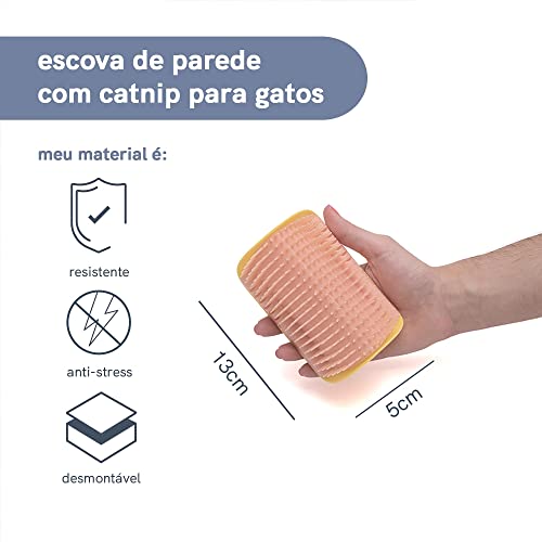 Escova de Parede para Gatos com Catnip Rosa - Oikos Animal