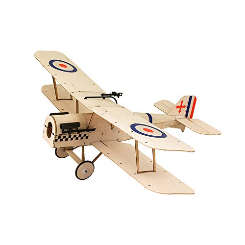 Micro 3 CH Balsa Electric Airplane 378mm s.e.5a Royal Biplane Figther by DW Hobby; Remote Control Laser Cut Model KIT SE5A for Adults Unassembled (K0405-146)