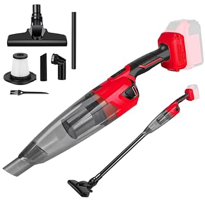 Cordless Vacuum Cleaner Compatible with Milwaukee 18V Battery (Battery NOT Included),120W Brushless Portable Handheld Vacuum with Washable HEPA Filter for Car, Home, Office & Pet Hair--Tool Only