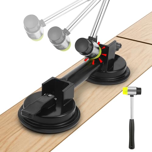 New Floor Gap Fixer Tool Includes Enhanced Floor Suction Cup with Hammer Target & Rubber Mallet for Laminate Floor Gap Repair by Genubi Industry - Used condition - CA$20.15