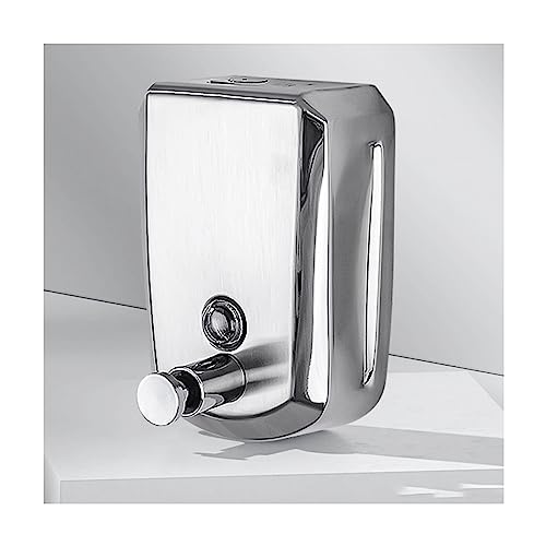 Shower Pump Dispenser Hotel soap Dispenser Wall-Mounted Stainless Steel Public Toilet Bathroom Shower Gel soap Dispenser Press Bottle High Capacity Hotel Bathroom Accessories