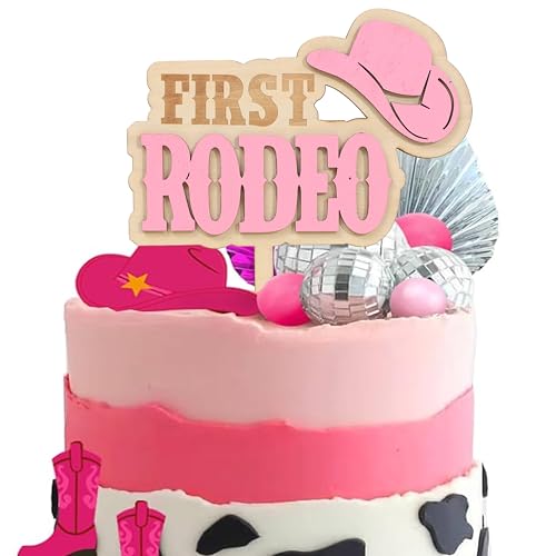My First Rodeo Cake Topper - Cowgirl First/1st Birthday Decorations,Cowgirl First Rodeo Cake Topper,Western Birthday Party Decorations Topper