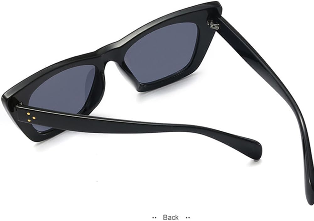 MUTYNE Retro Oversized Cat Eye Sunglasses Women Grey Tea Gradient Trending Rivets Sun Glasses Men Shades UV400 image 5
