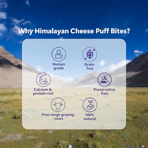 Image of Pawfect Himalayan Cheese Puff Bites for Dogs - 100% Natural Crunchy Treat - High in Protein & Calcium - Healthy Training Treat - Grain-Free - Limited Ingredient Treats for Dogs (70g /2.47oz)
