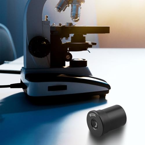 1 x Weitfeldmikroskop-Okular für biologisches Mikroskop, Weitwinkel-Okular 23,2 mm, 5–25 x Blende, Okular für Labor (WF20X)