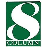 BookFactory 8 Column Book Hardbound Columnar Notebook (Eight Columns Columnar Book) Logbook - Soft Touch Laminate Hardbound, 100 Pages, 8.5'' x 11'' (Made in USA)