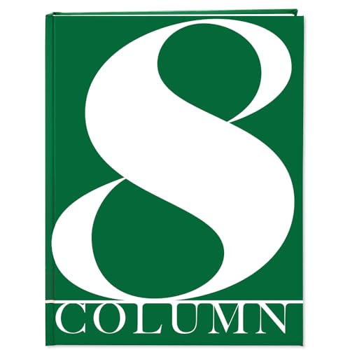 BookFactory 8 Column Book Hardbound Columnar Notebook (Eight Columns Columnar Book) Logbook - Soft Touch Laminate Hardbound, 100 Pages, 8.5'' x 11'' (Made in USA)