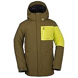 Volcom Men's L Insulated Gore-Tex Breathable Snow Jacket, Moss, Small