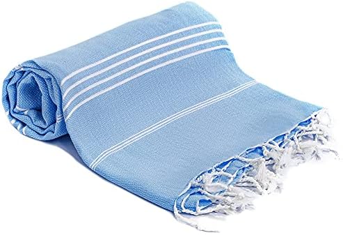 Large Turkish Peshtemal Bath Beach Towels Hammam Towels for Sauna, Spa, Yoga, Picnic and Beach  100 x 180 cm - 39 x 71 inches (Light Grey, 1)