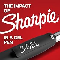 Sharpie S-Gel Gel Pens, Black Barrel, Medium Point (0.7mm), Black Gel Ink, 12 Count - Home, Office, School, Journaling, Writing, Note-Taking, Teacher Supplies — image 3