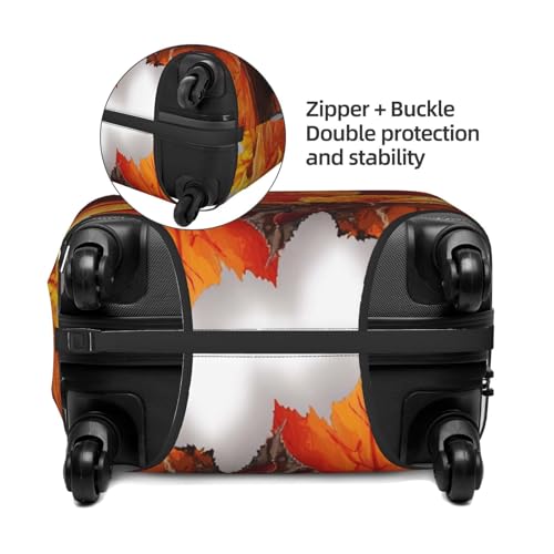 Luggage Cover Washable Elastic Suitcase Covers Autumn leaves Travel Baggage Cover Fashion Anti-scratch Suitcase Protector Decoraitve Covers Fits 18-32 Inch Luggages Small3