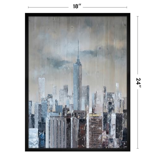 Image of Americanflat 18x24 Poster Frame with Polished Plexiglass - Streamline Collection - Thin Border Picture Frame for Wall Display - Hanging Hardware Included - Black