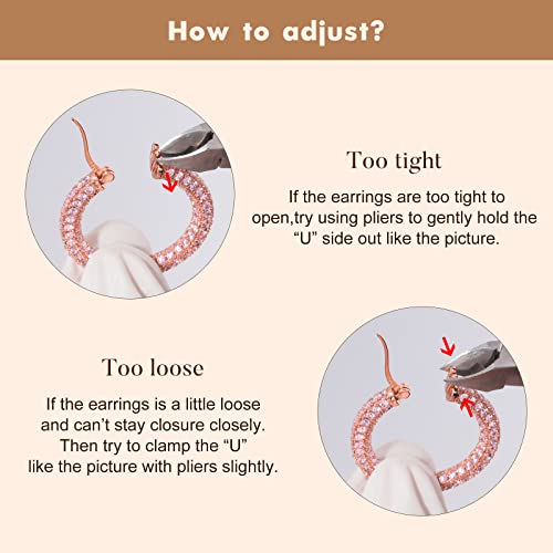 CiNily Hoop Earrings for Women Hypoallergenic, 14K Gold Plated 925 Sterling Silver Lightweight Mult-colors Crystal CZ Chunky Open Hoops Earrings Jewelry Gifts for Sensitive Ears 28mm/1.2"4